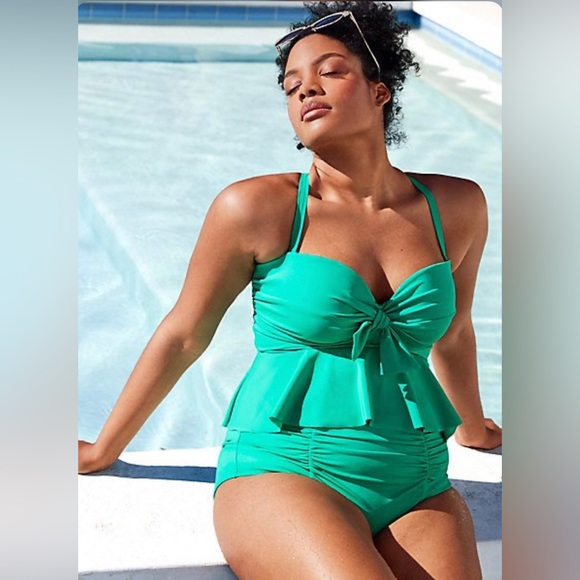 torrid Other - Torrid aqua green turquoise midkini top built in bra size 2x